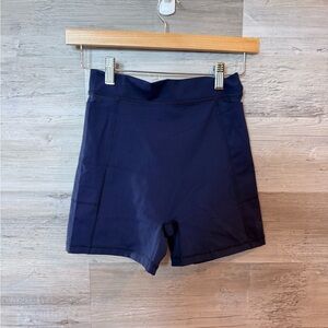 OFFLINE by Aerie Goals Navy Blue High Rise 4" Inseam Shortie - Size Medium